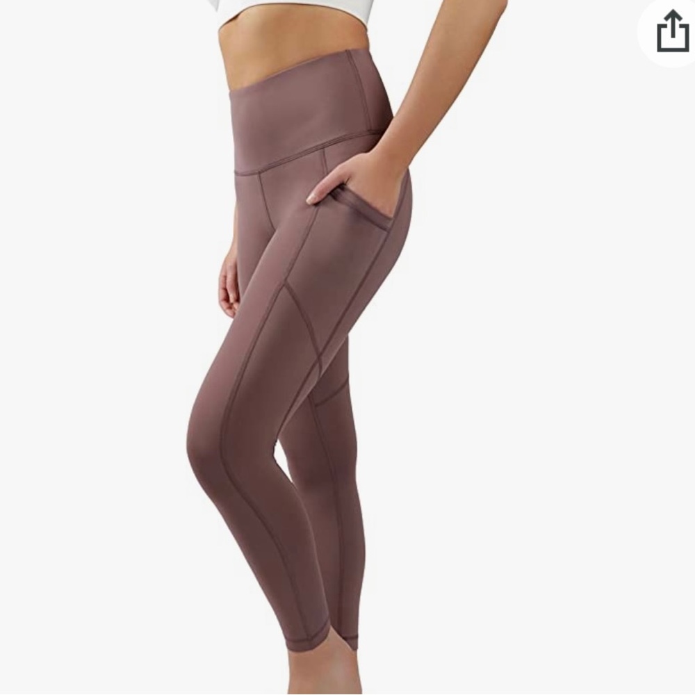 High Waisted Purple Leggings with Pockets